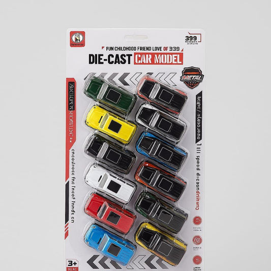 Die-Cast Metal Toy Cars Set – Pack of 12