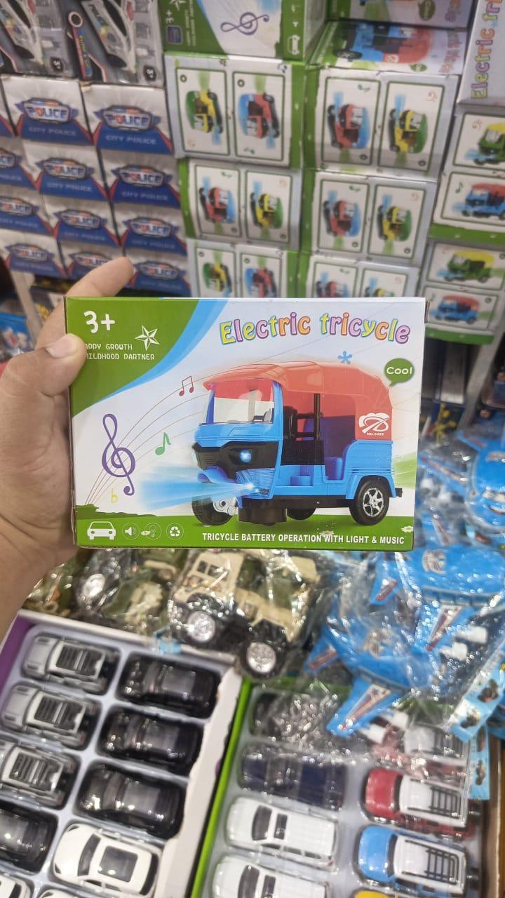 Musical Electric Tricycle Auto Rickshaw Toy For Kids