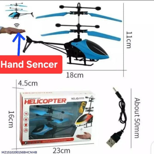 Colorful Hand Sensor Helicopter - 1 Pc Flying Toy for Kids