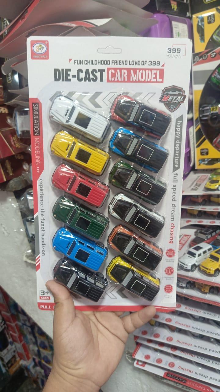 Die-Cast Metal Toy Cars Set – Pack of 12