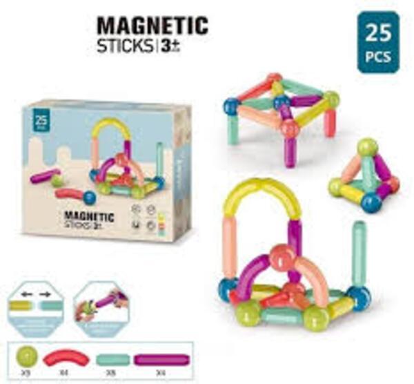 25 Pcs Magnetic Sticks Educational Toy
