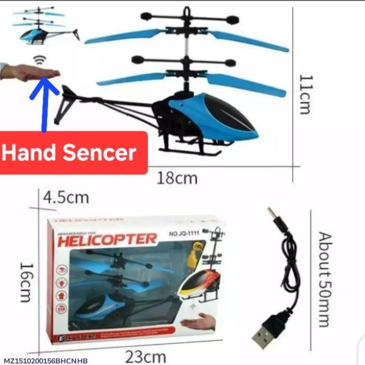 Colorful Hand Sensor Helicopter - 1 Pc Flying Toy for Kids
