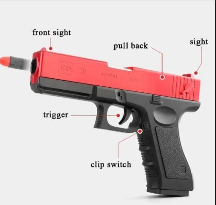 Multicolor Soft Bullet Toy Gun - 1 Pc Fun for Kids