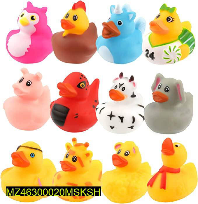Kids Colorful Rubber Toys Pack Of 16