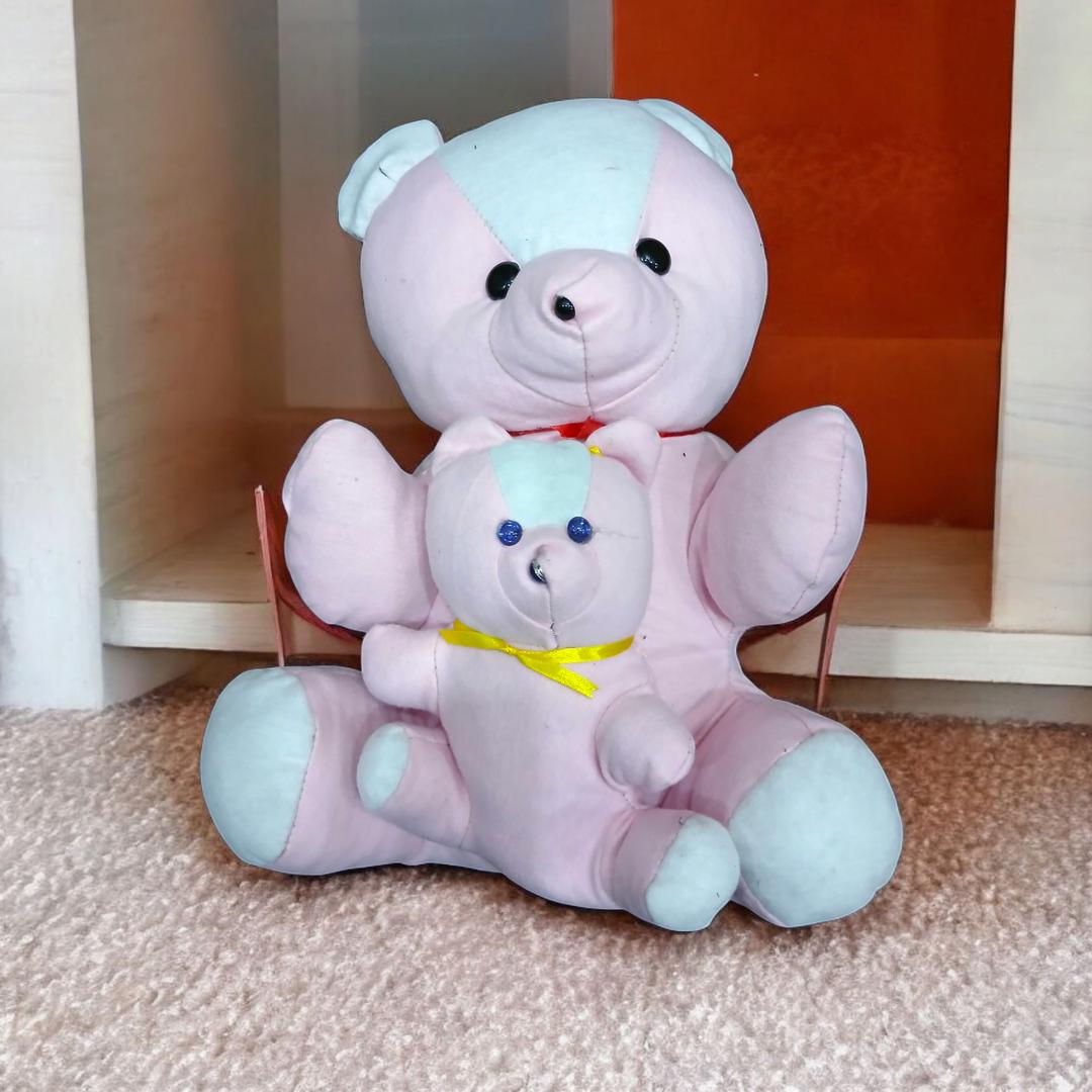 Adorable 2 Pcs Teddy Bear Set - Plush Polyester Toys for Girls aged 1-12
