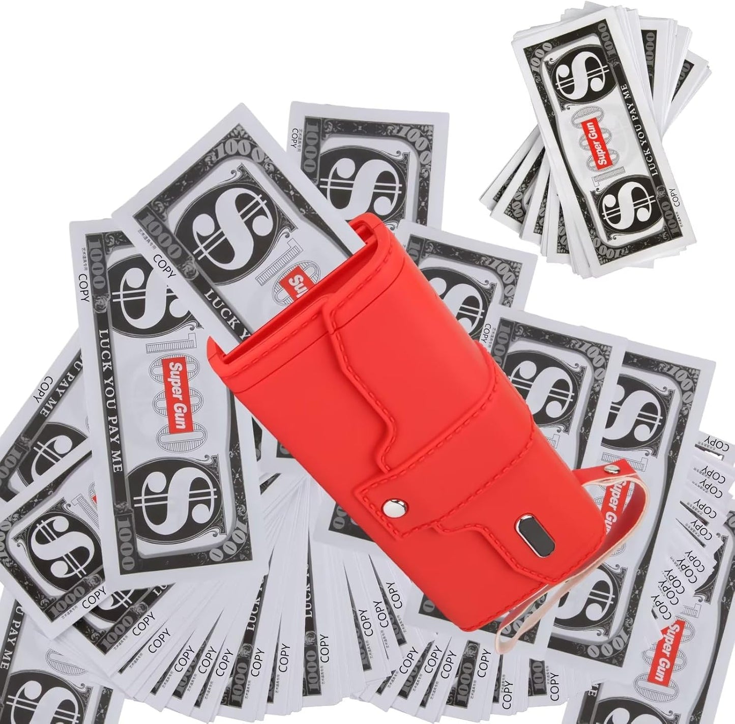 Wallet-Style Money Thrower with Fake Cash – Automatic Money Dispenser for Parties & Events