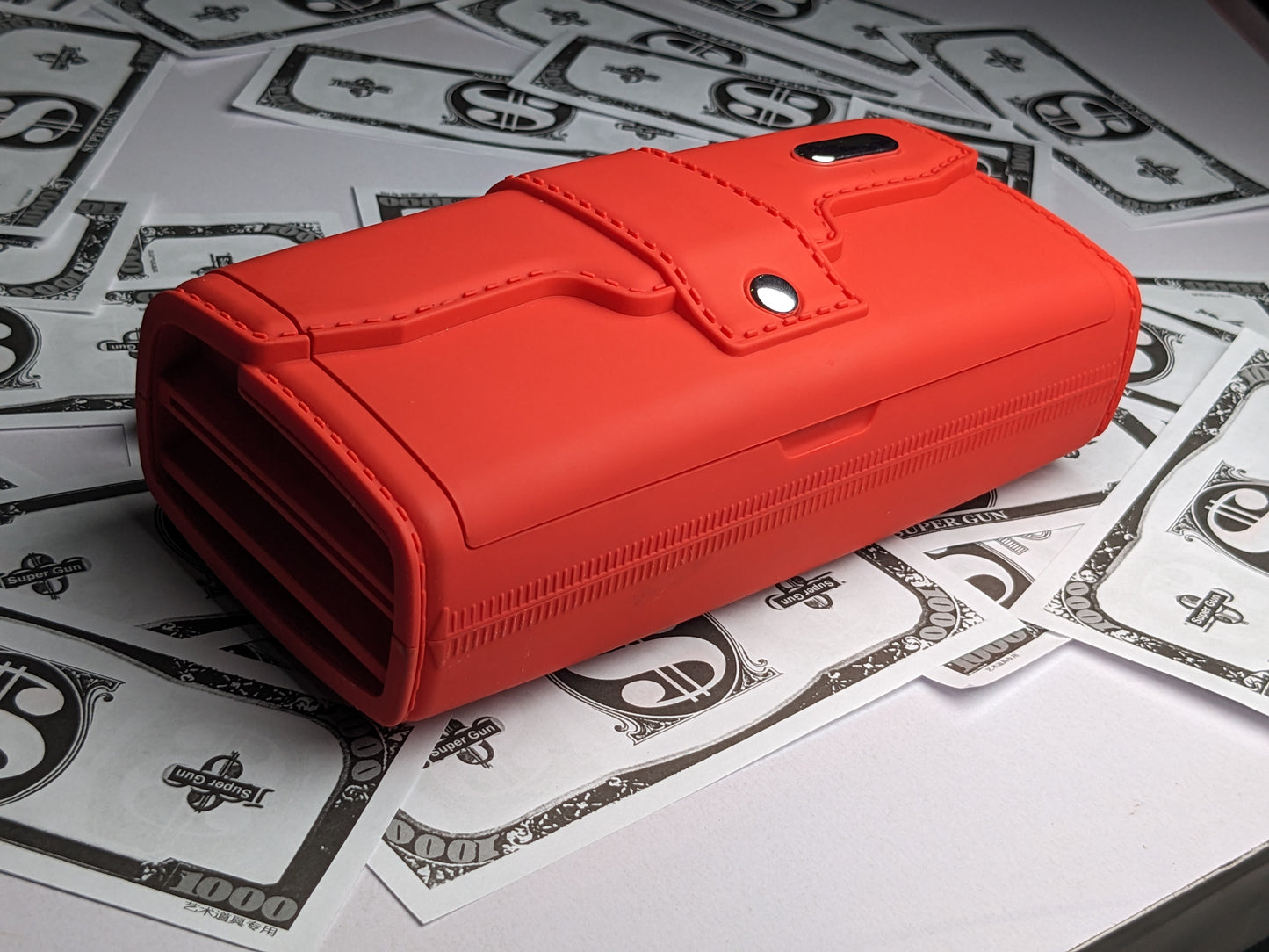 Wallet-Style Money Thrower with Fake Cash – Automatic Money Dispenser for Parties & Events